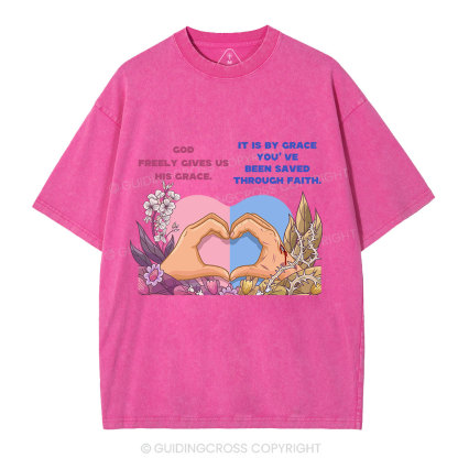 God's Grace  Christian Washed T-Shirt