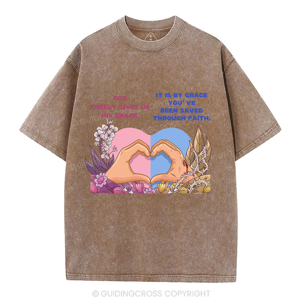 God's Grace  Christian Washed T-Shirt