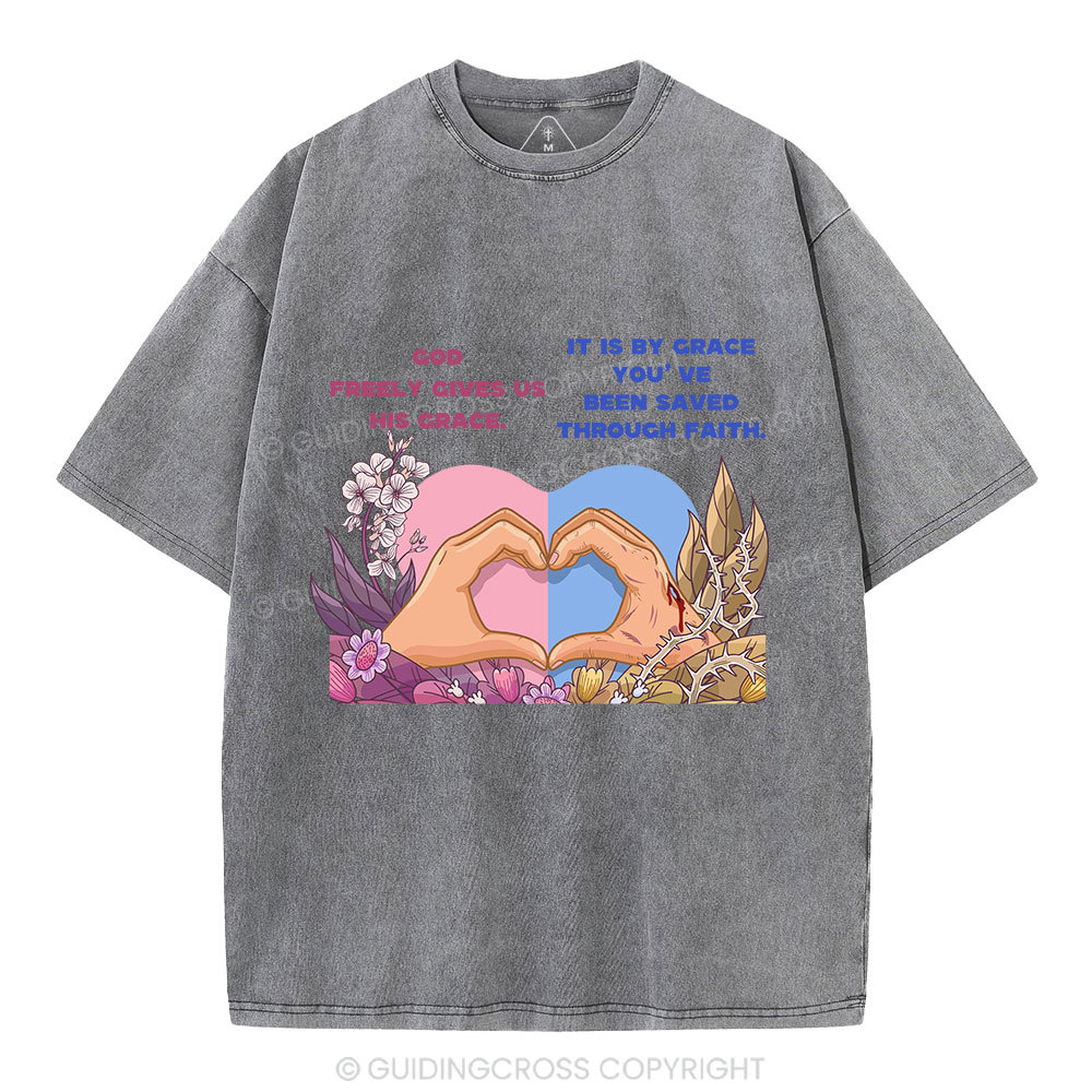 God's Grace  Christian Washed T-Shirt