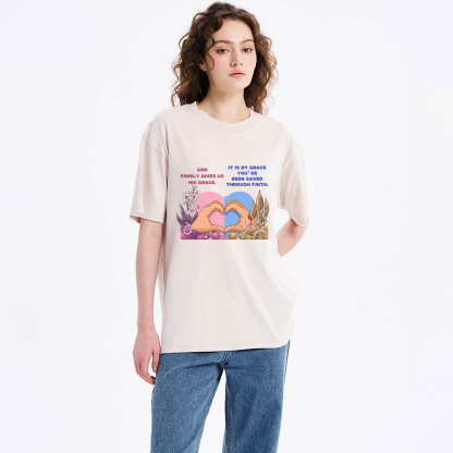 God's Grace  Christian Washed T-Shirt