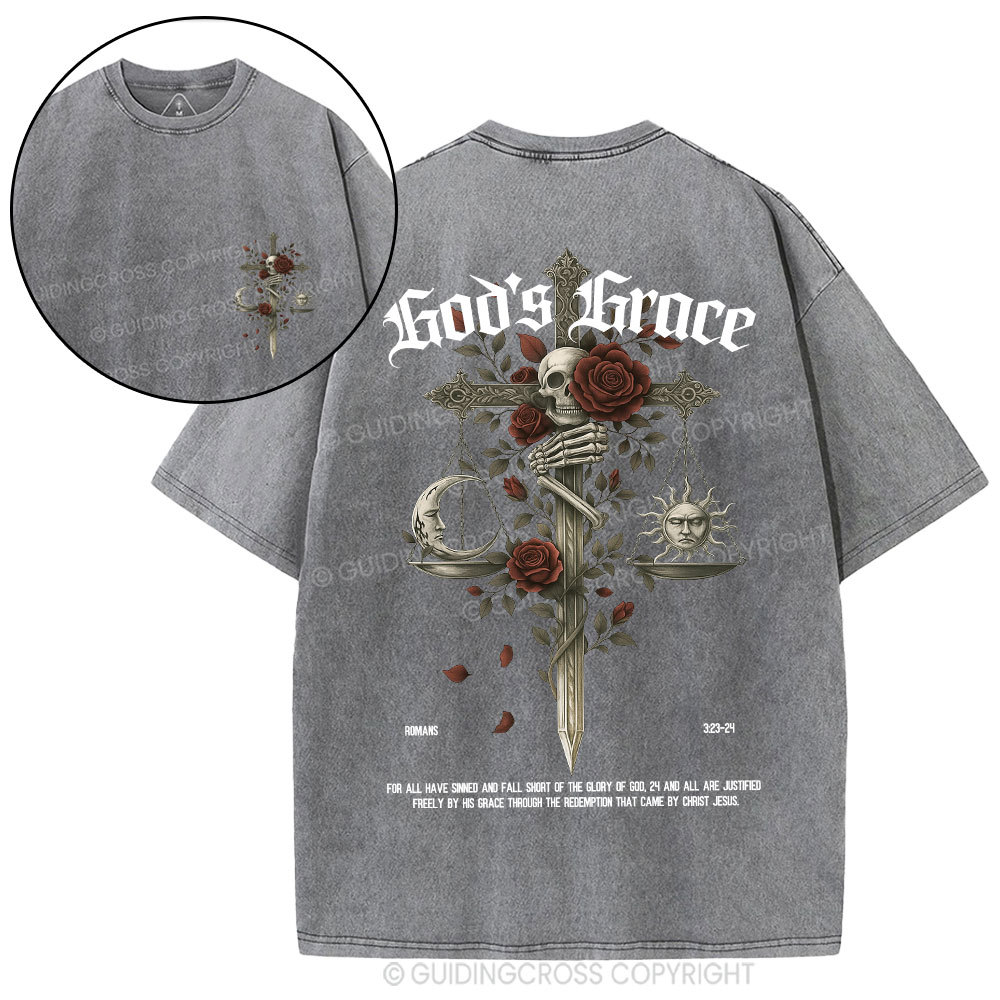 God's Grace  Christian Washed T-Shirt