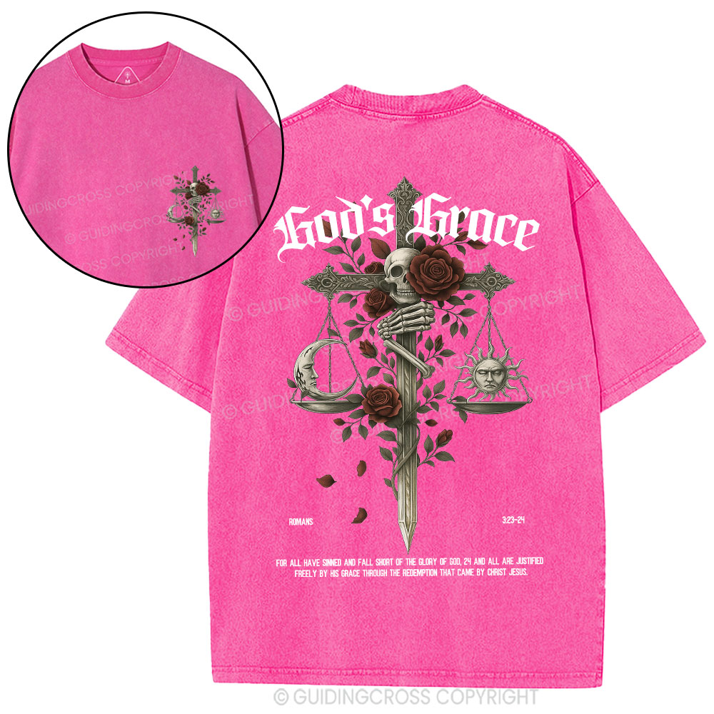 God's Grace  Christian Washed T-Shirt