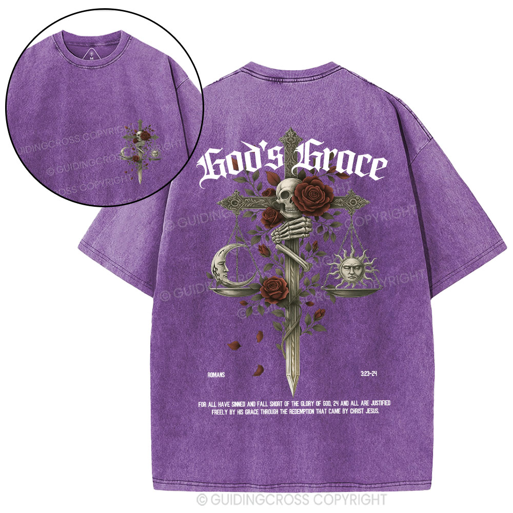 God's Grace  Christian Washed T-Shirt