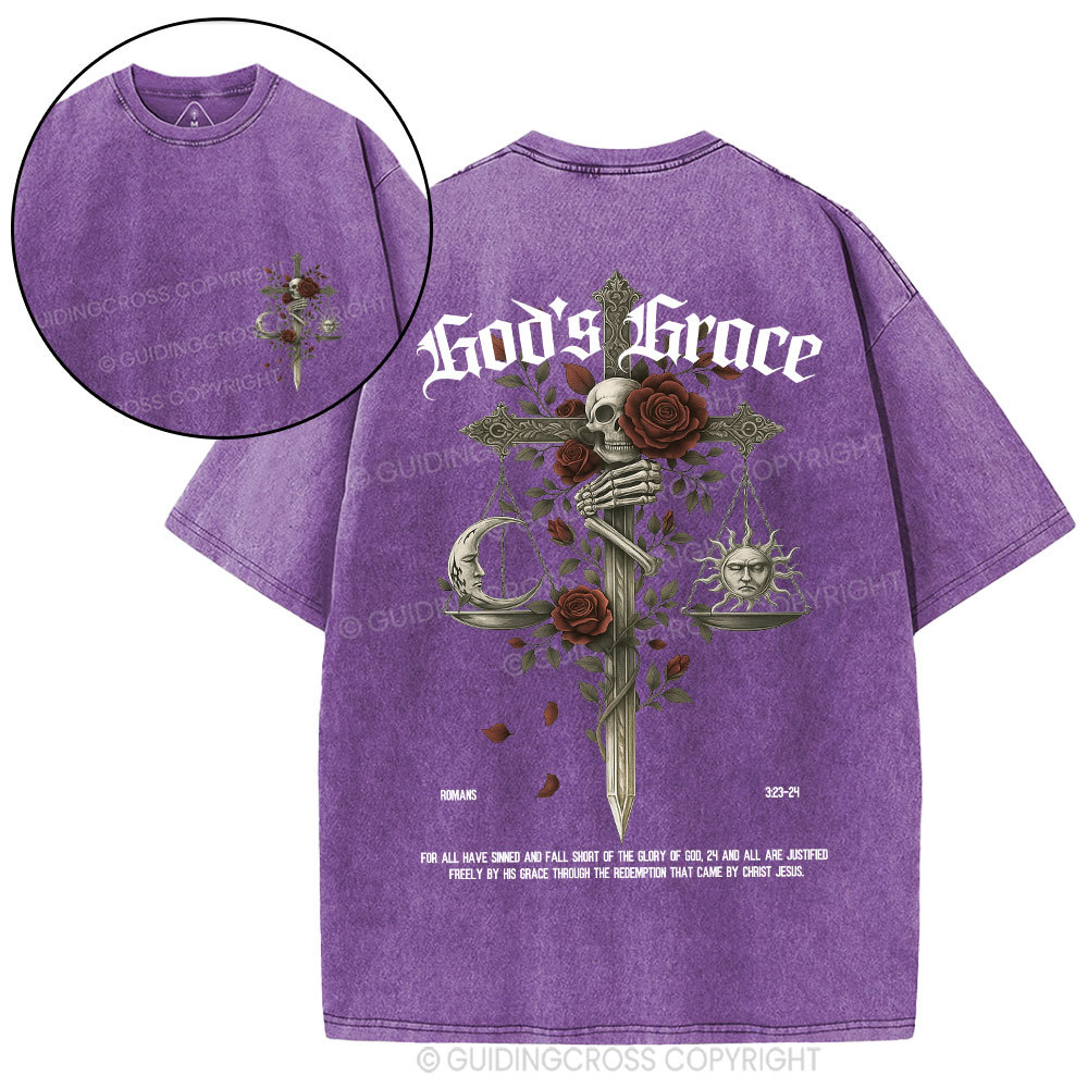 God's Grace  Christian Washed T-Shirt