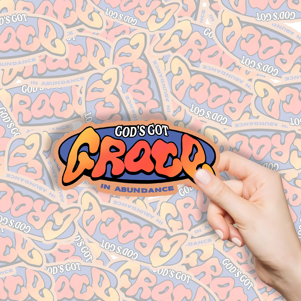 God's Grace In Abundance Christian Stickers