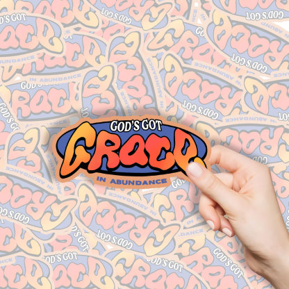 God's Grace In Abundance Christian Stickers