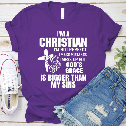 God's Grace Is Bigger Than My Sins Christian T-Shirt