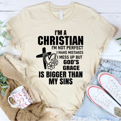 God's Grace Is Bigger Than My Sins Christian T-Shirt