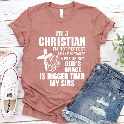 God's Grace Is Bigger Than My Sins Christian T-Shirt