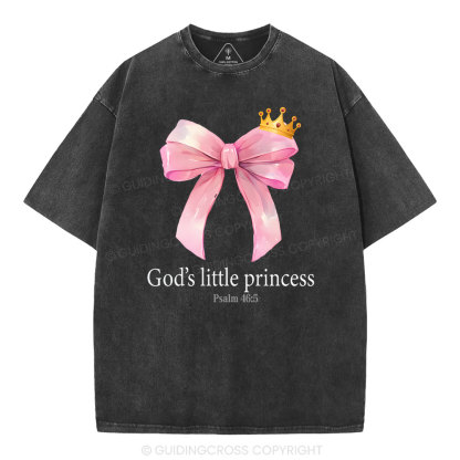 God's Little Princess Christian Washed T-Shirt