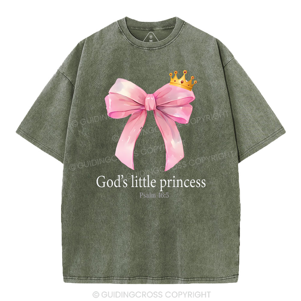 God's Little Princess Christian Washed T-Shirt