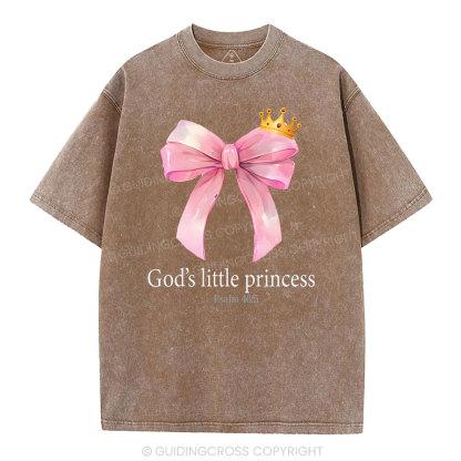 God's Little Princess Christian Washed T-Shirt