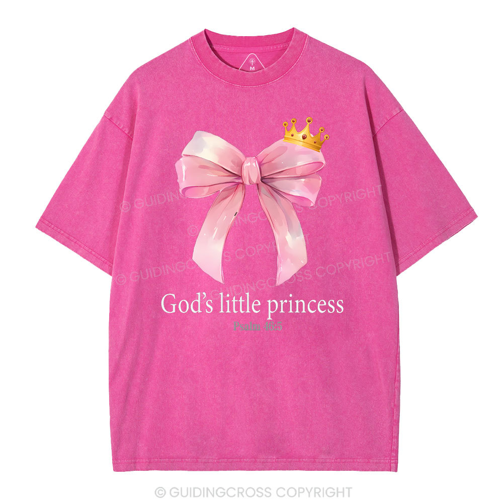 God's Little Princess Christian Washed T-Shirt