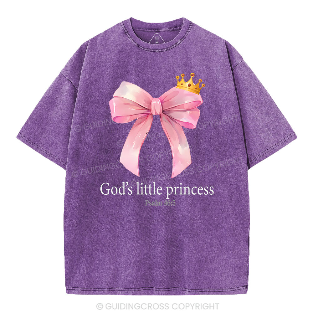 God's Little Princess Christian Washed T-Shirt