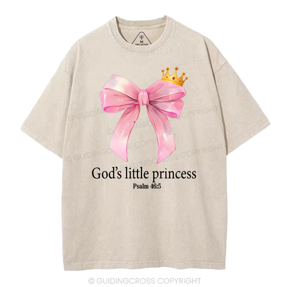 God's Little Princess Christian Washed T-Shirt