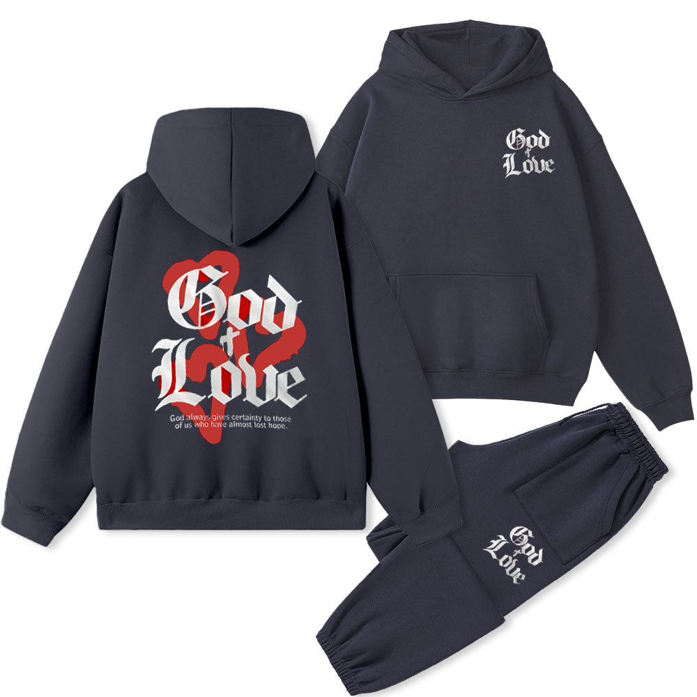 God's Love Christian Fleece Hoodie Set