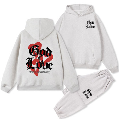 God's Love Christian Fleece Hoodie Set