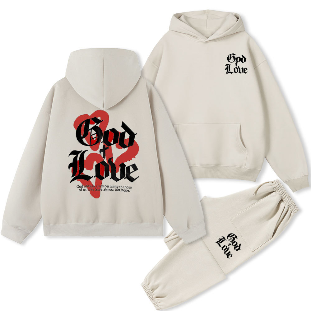 God's Love Christian Fleece Hoodie Set