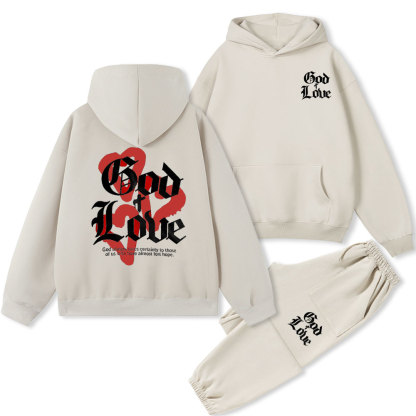 God's Love Christian Fleece Hoodie Set