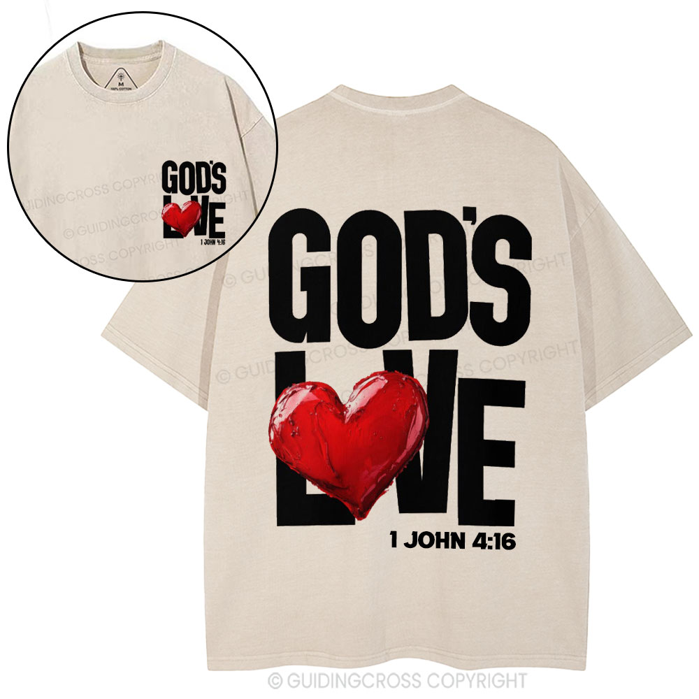 God's Love Christian Washed T-Shirt