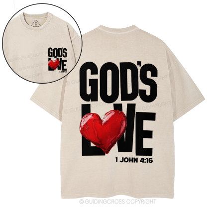 God's Love Christian Washed T-Shirt