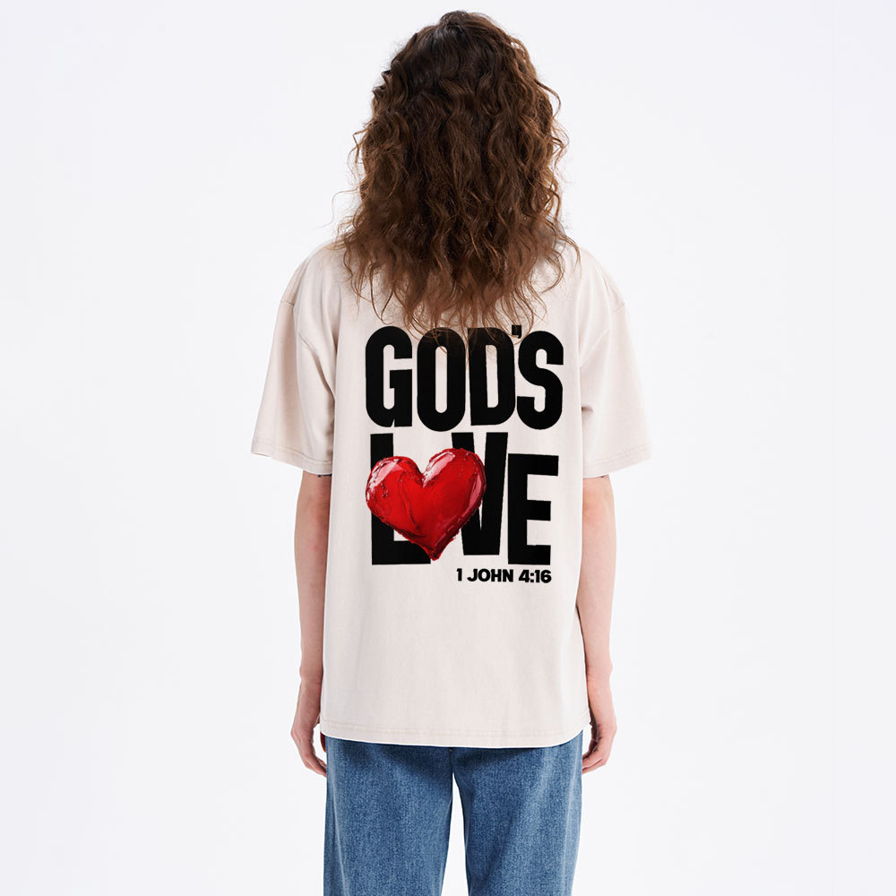 God's Love Christian Washed T-Shirt