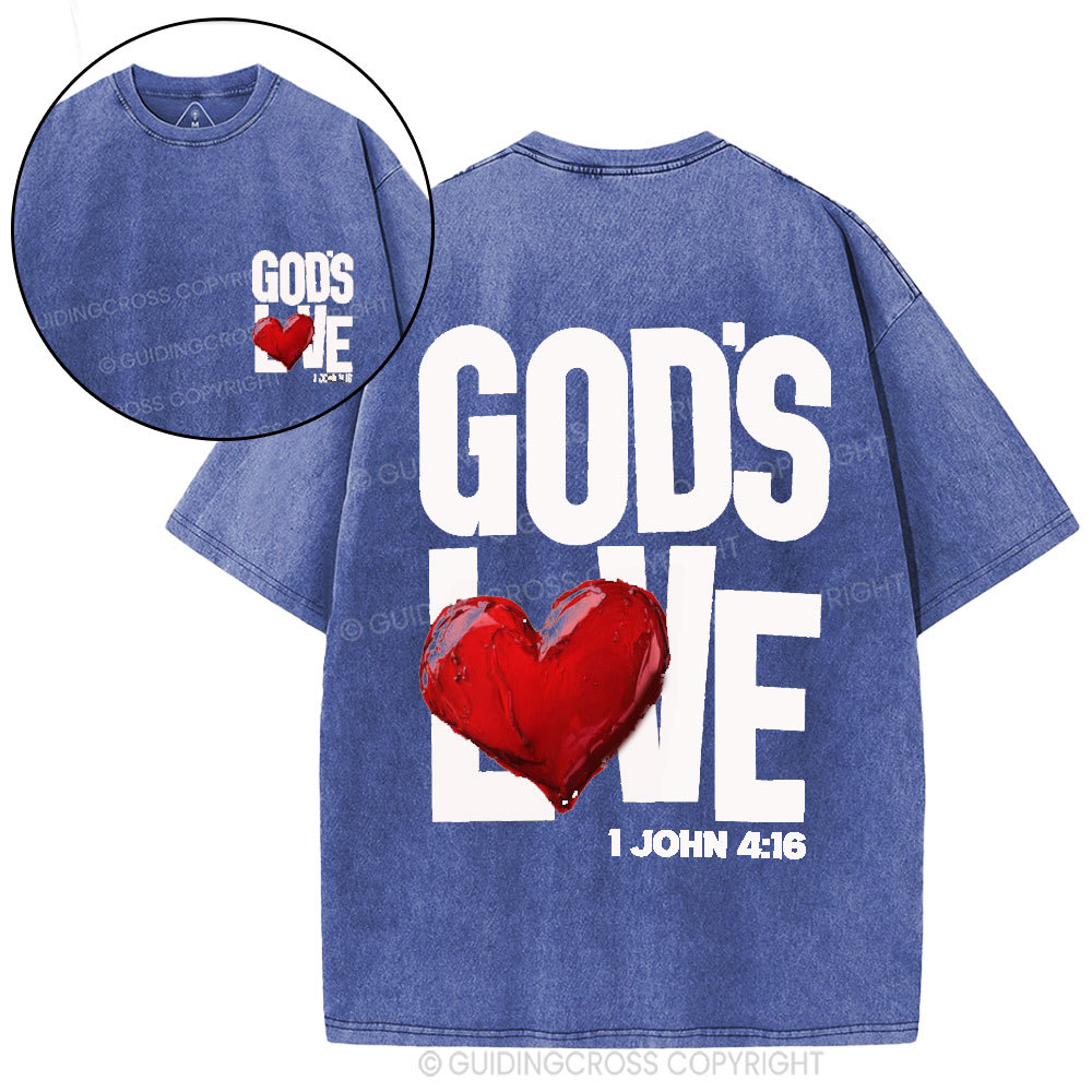 God's Love Christian Washed T-Shirt