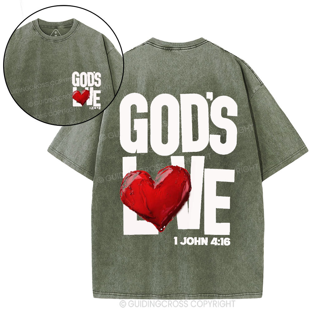 God's Love Christian Washed T-Shirt