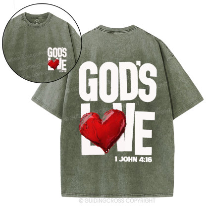 God's Love Christian Washed T-Shirt