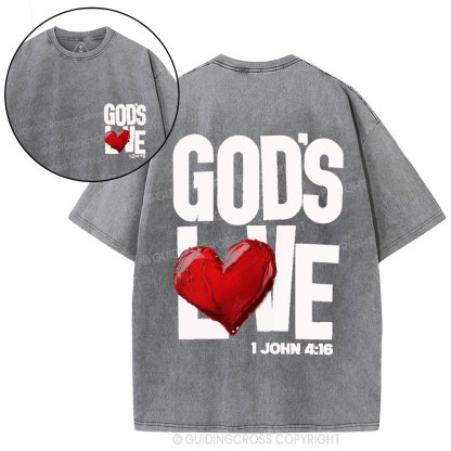 God's Love Christian Washed T-Shirt