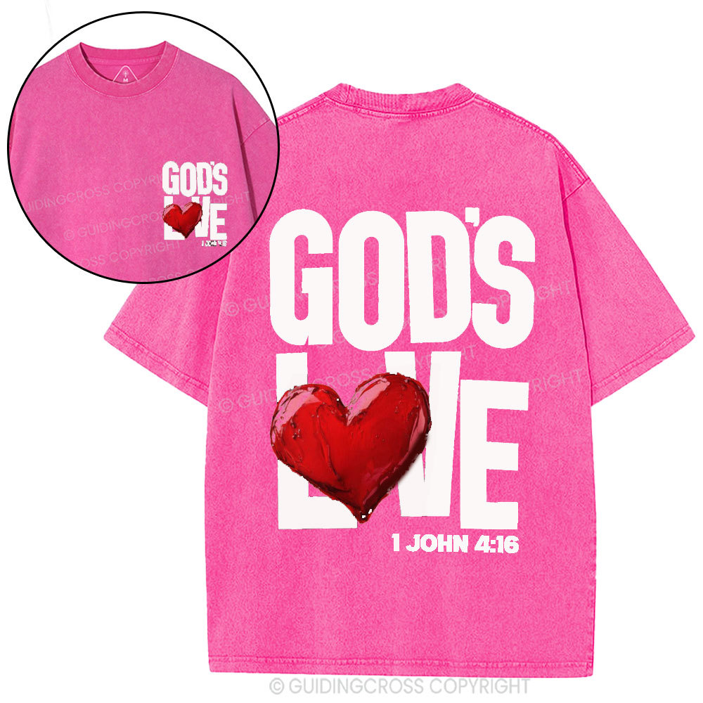 God's Love Christian Washed T-Shirt