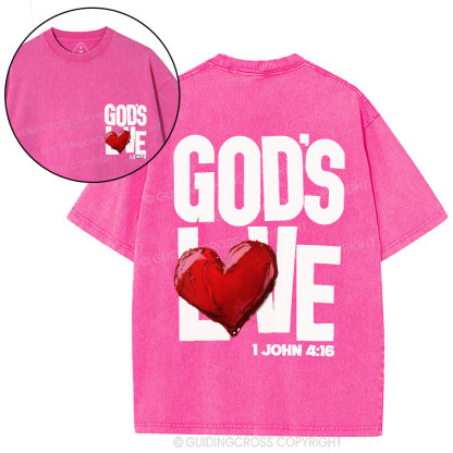 God's Love Christian Washed T-Shirt