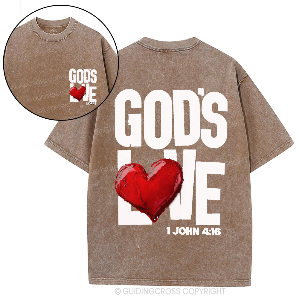 God's Love Christian Washed T-Shirt