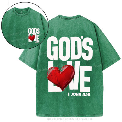 God's Love Christian Washed T-Shirt
