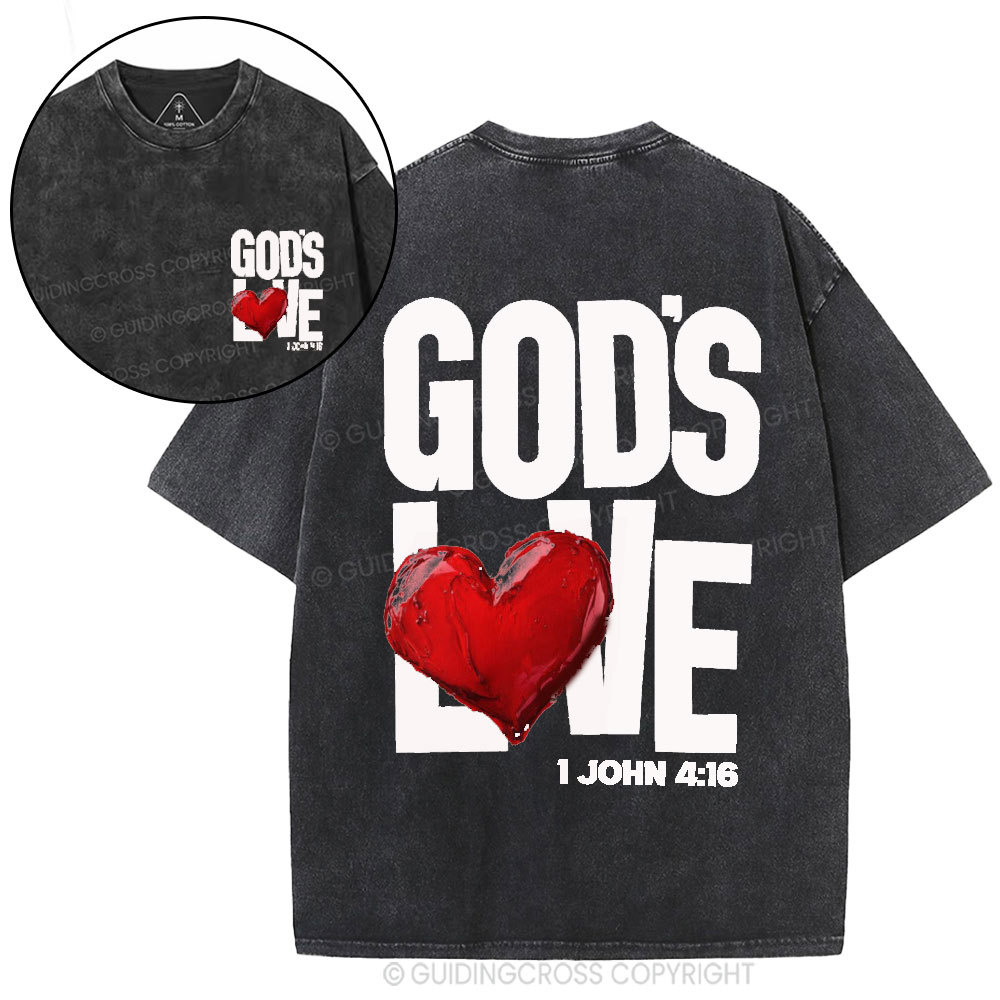 God's Love Christian Washed T-Shirt