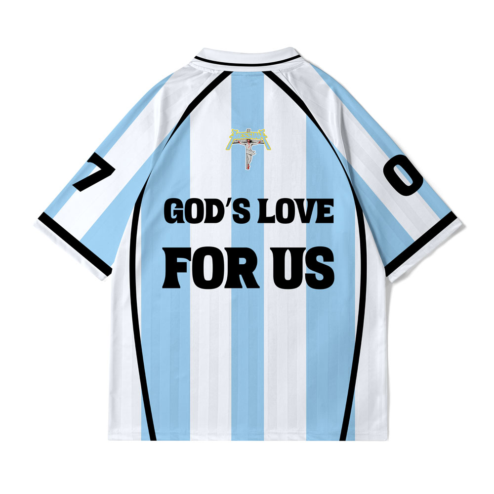 God's Love For Us Christian Collar Jersey