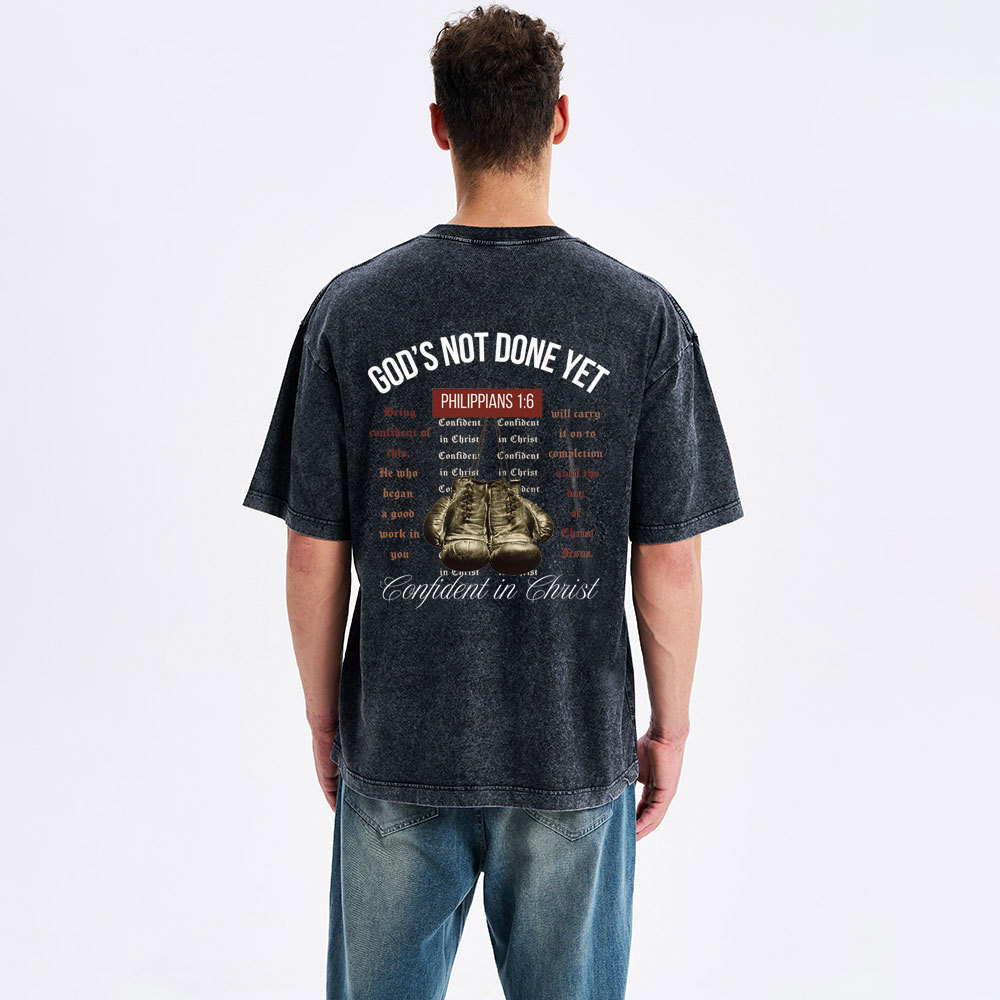 God's Not Done Yet Christian Washed T-Shirt