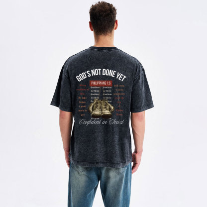 God's Not Done Yet Christian Washed T-Shirt