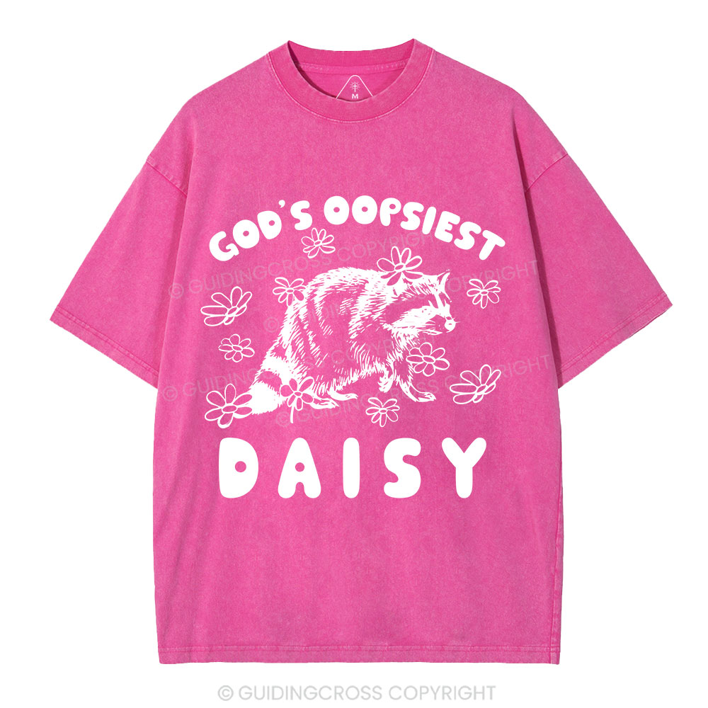 God's Oopsiest Daisy Christian Washed T-Shirt Sale - GuidingCross