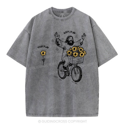 God's Plan And Your Plan Christian Washed T-Shirt