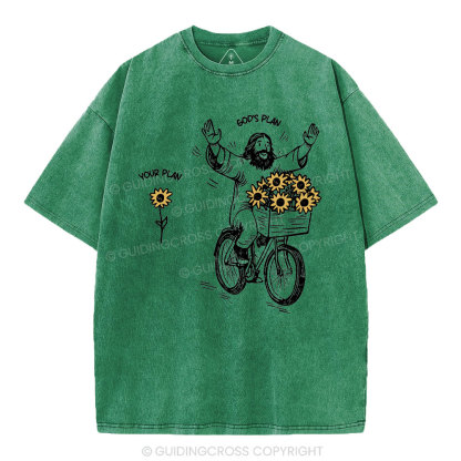 God's Plan And Your Plan Christian Washed T-Shirt