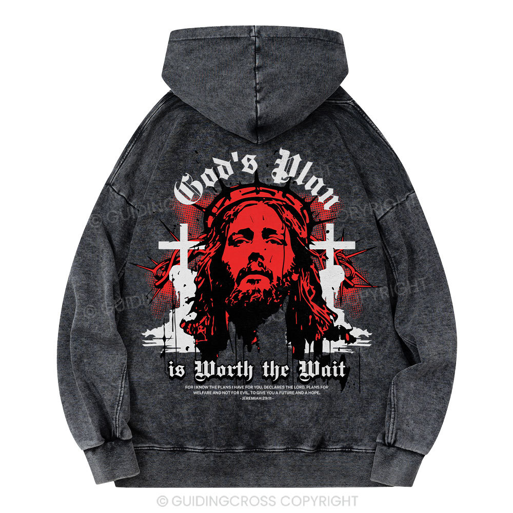 God's Plan Christian Washed Hoodie