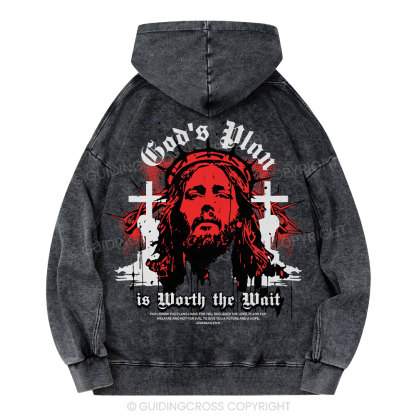 God's Plan Christian Washed Hoodie