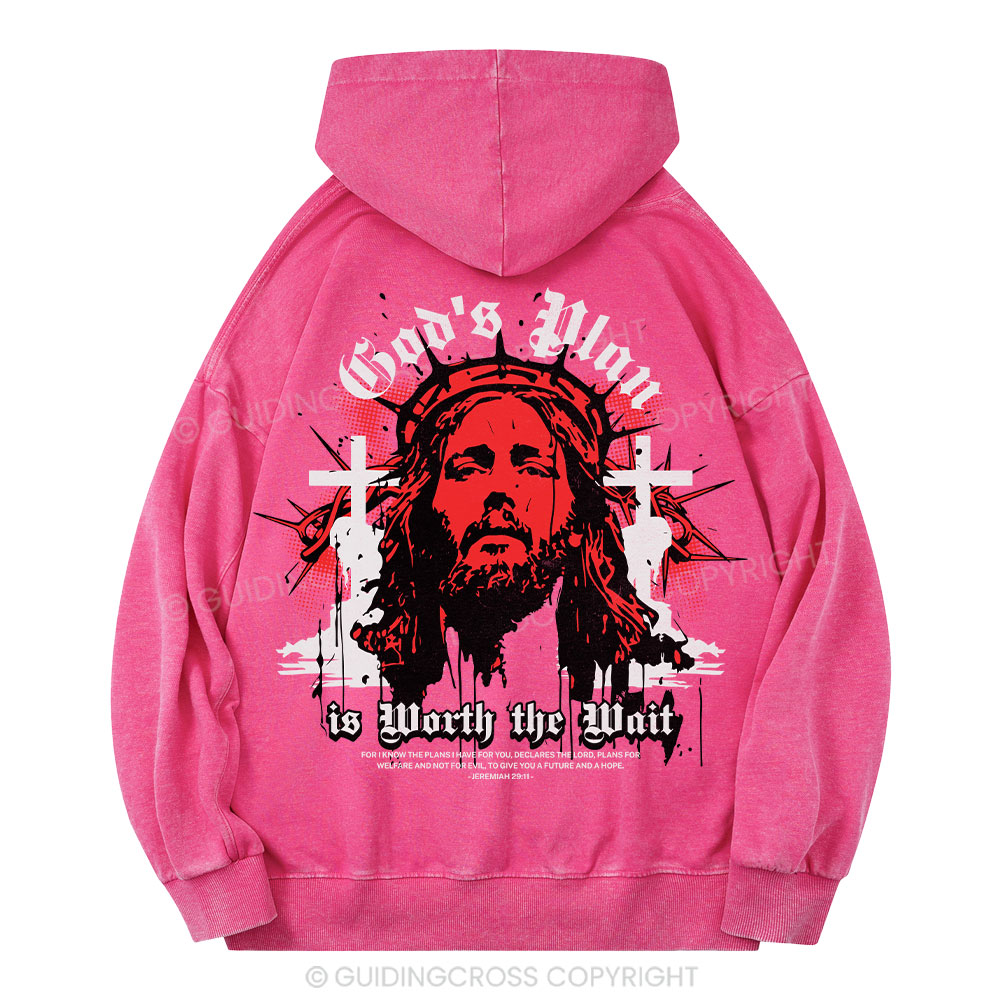 God's Plan Christian Washed Hoodie