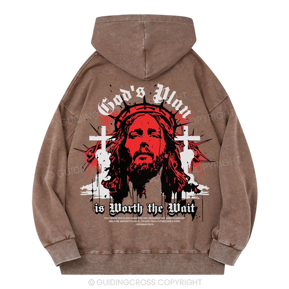 God's Plan Christian Washed Hoodie