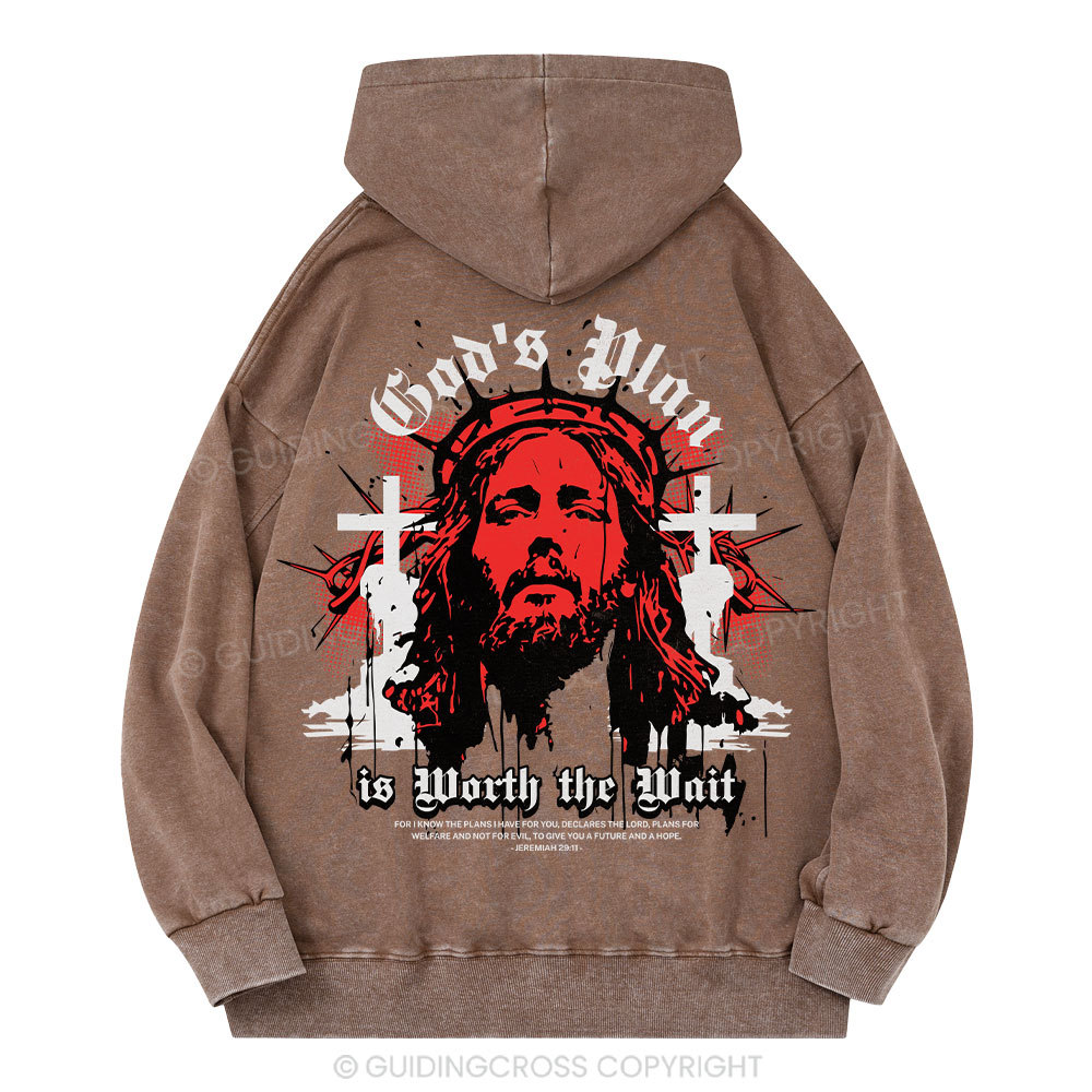 God's Plan Christian Washed Hoodie