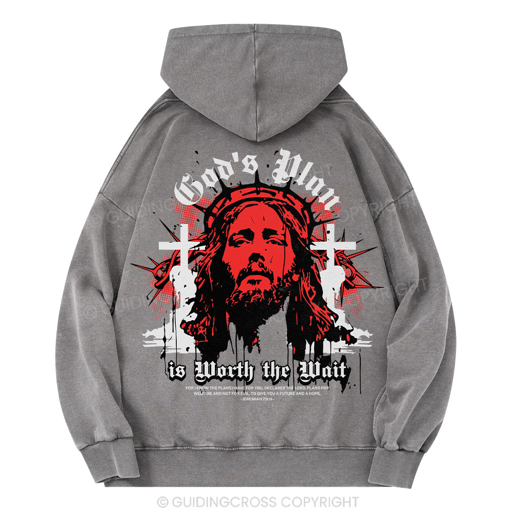 God's Plan Christian Washed Hoodie