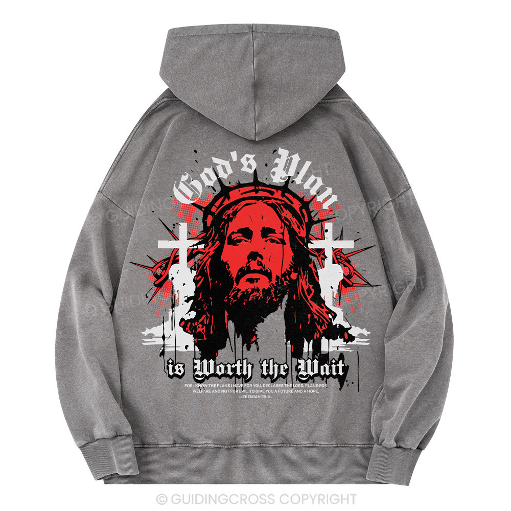 God's Plan Christian Washed Hoodie