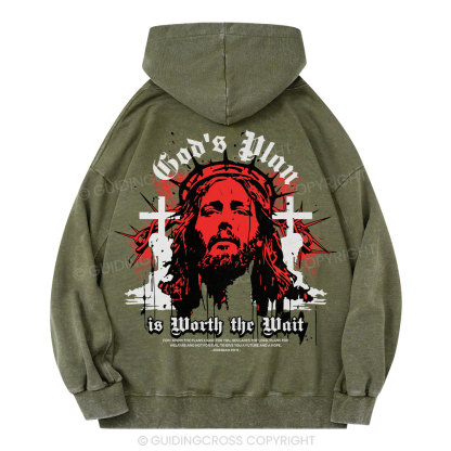 God's Plan Christian Washed Hoodie