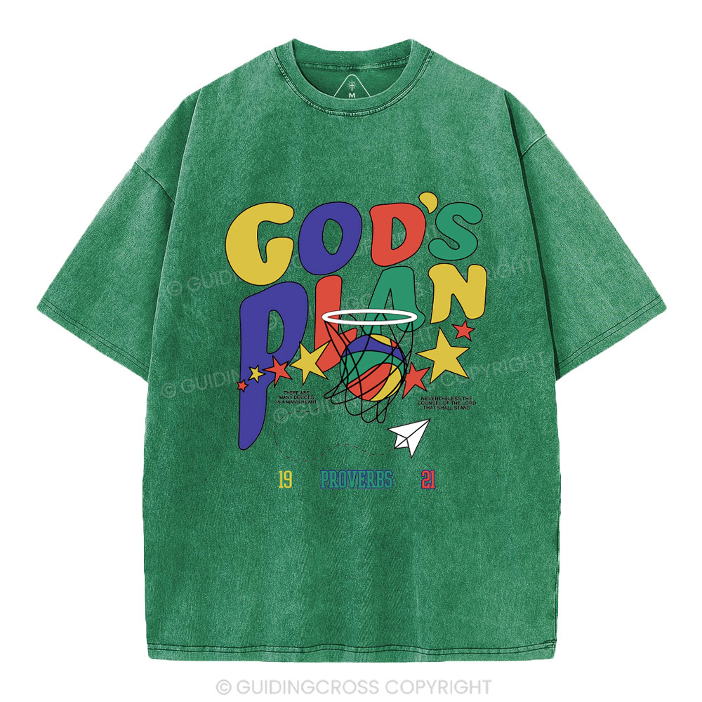 God's Plan Christian Washed T-Shirt